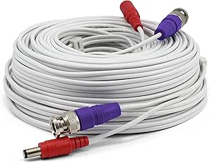 Swann BNC Coaxial Cable for Security Camera CCTV System, Audio Video Extension Power Cables, UL Certified and Fire Resistant, 100ft (100 Ft / 30 M) (SWPRO-30ULCBL) asin的图片