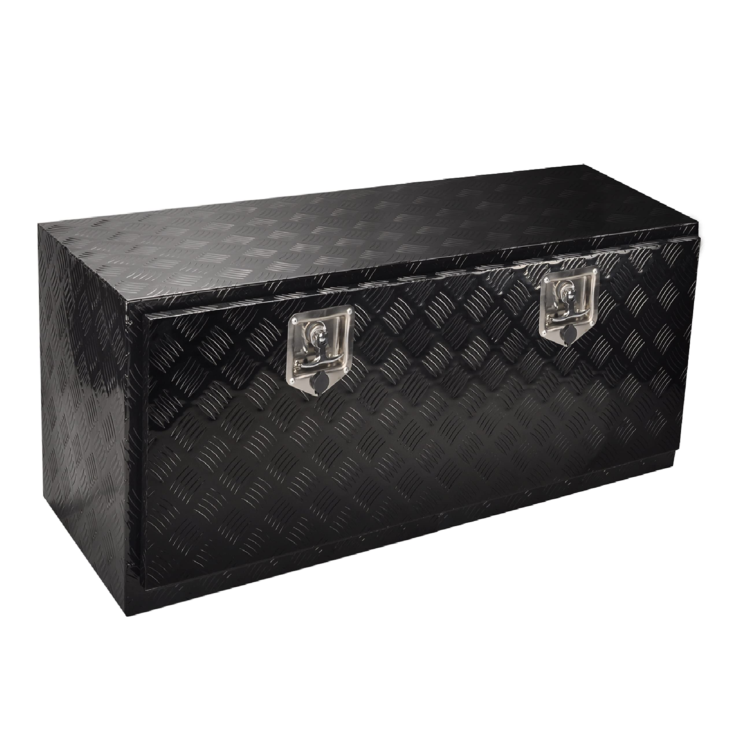 FGJQEFG 36 Inch Tool Box Truck Car Outdoor Trailer Pickup Underbody Toolbox, RV Storage Organizer, Underbed Tools Organizer W/Lock Latch W/Keys, Black