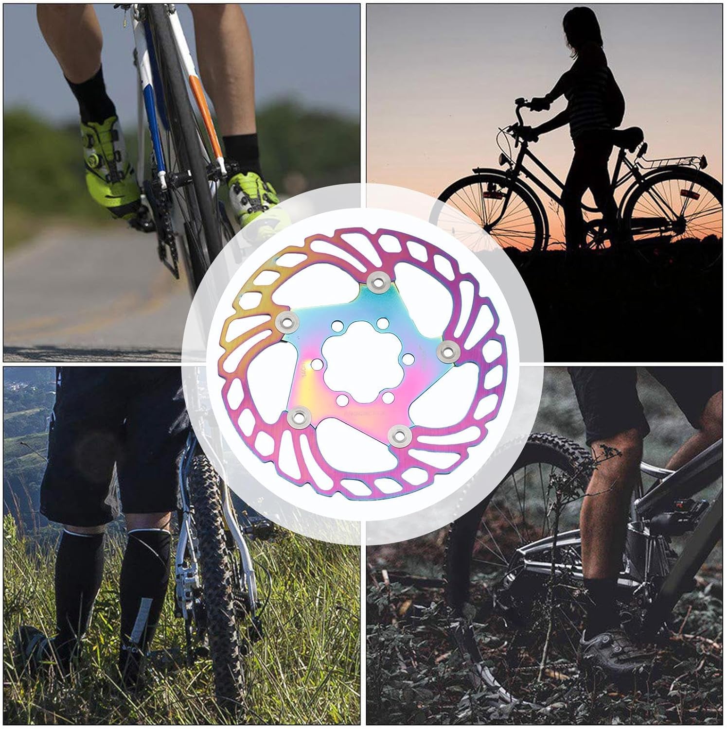 Mountain Bike Brake Rotor | Colorful Cycling Modification Replacement Parts - Bicycle Rotors - for Maintenance Routine Repair Workshop Home Garage