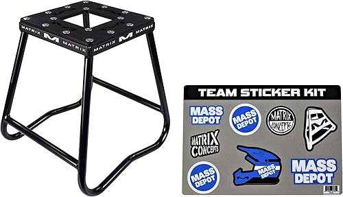 Matrix Concepts C1M - Mini soporte de tubo de acero al carbono duradero con diseño anti-roca para todoterreno, motocross y supercross, incluye