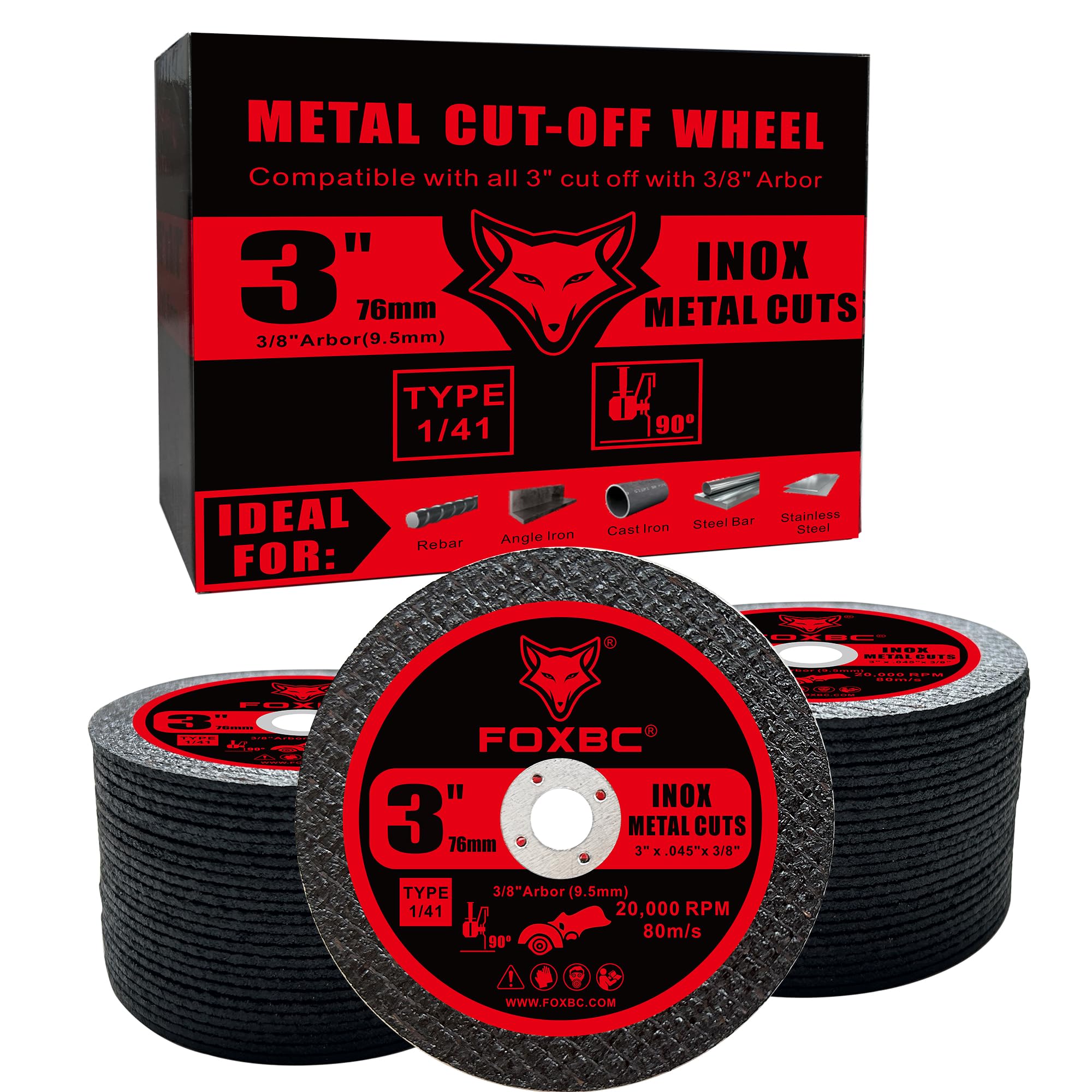 FOXBC Cut-Off Wheels - Metal & Stainless Steel -5 FOXBC Cut-Off Wheels - Metal & Stainless Steel -5