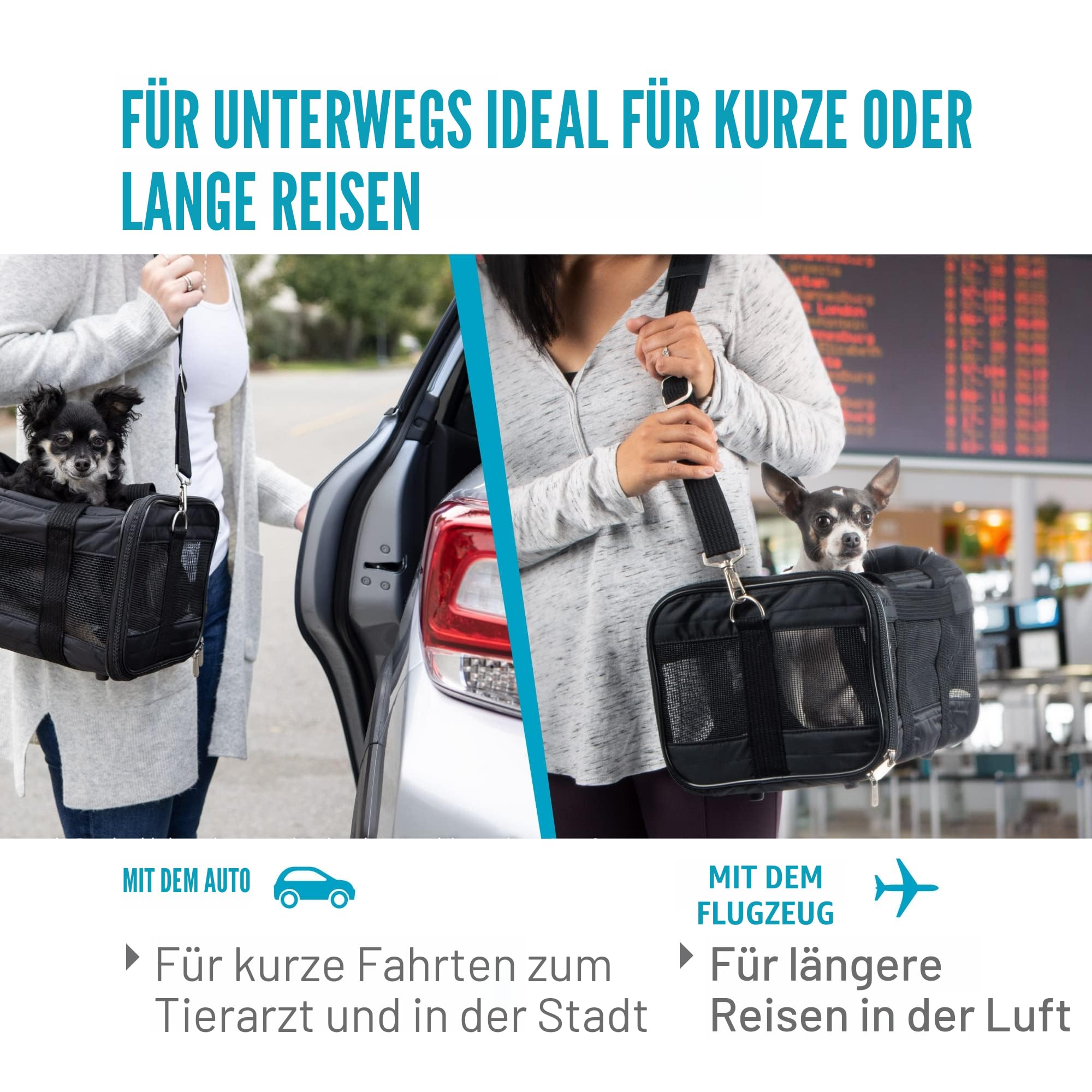 Sherpa Tragetasche für Haustiere, Schwarz