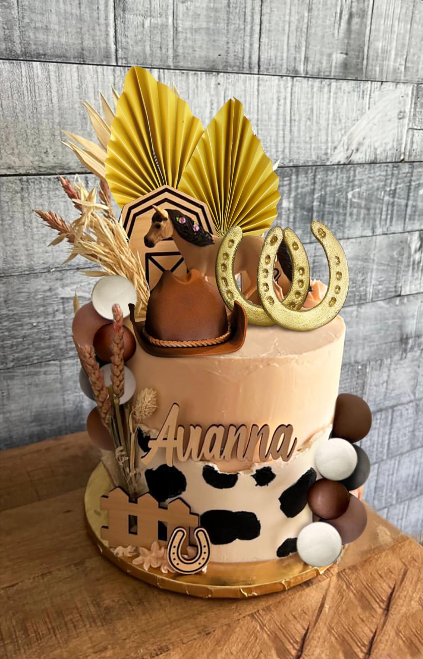 Snapklik.com : JeVenis Cowboy Rodeo Cake Topper - Western Decorations