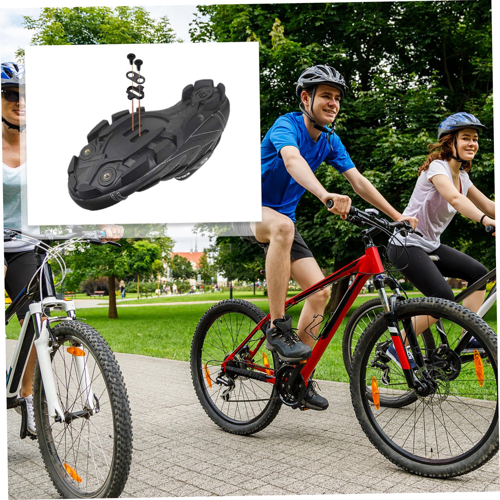 GOOHOCHY Self Locking Cleat Multi Directional Release Cleat Spindle Bike Pedal Bike Pedal for Exercise