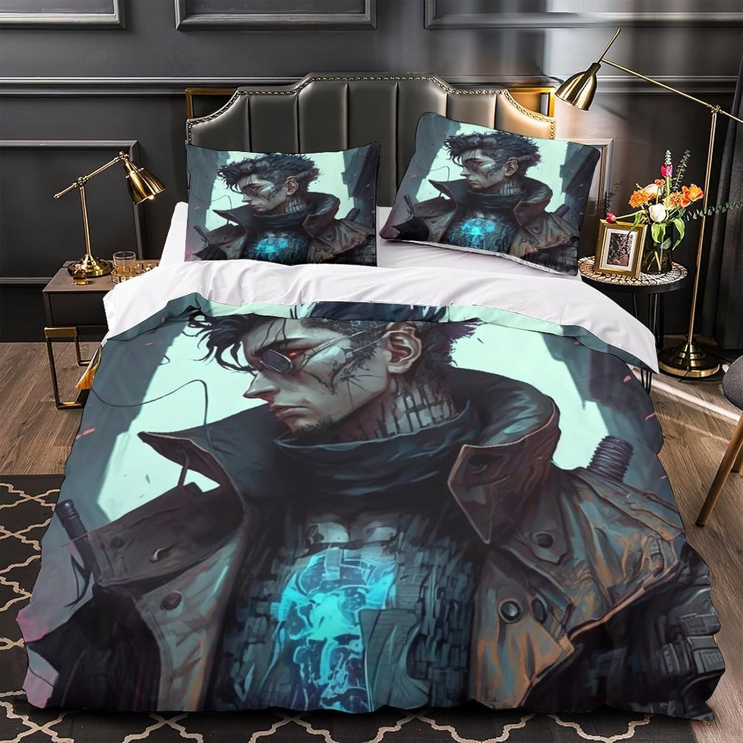 Printed Quilt Cover 3D Print Pillow Cases Bedding Set Soft Easy Care Bedding Quilt Cover Set Quilt Cover Children Room Decor 2 Pillowcases Full（203x228cm）