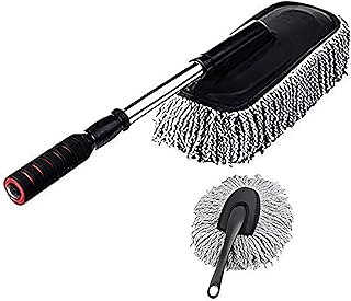 2 in 1 Car Cleaning Kit, Contains (Large Size Japasso Duster with Mini Japasso Duster) Grey