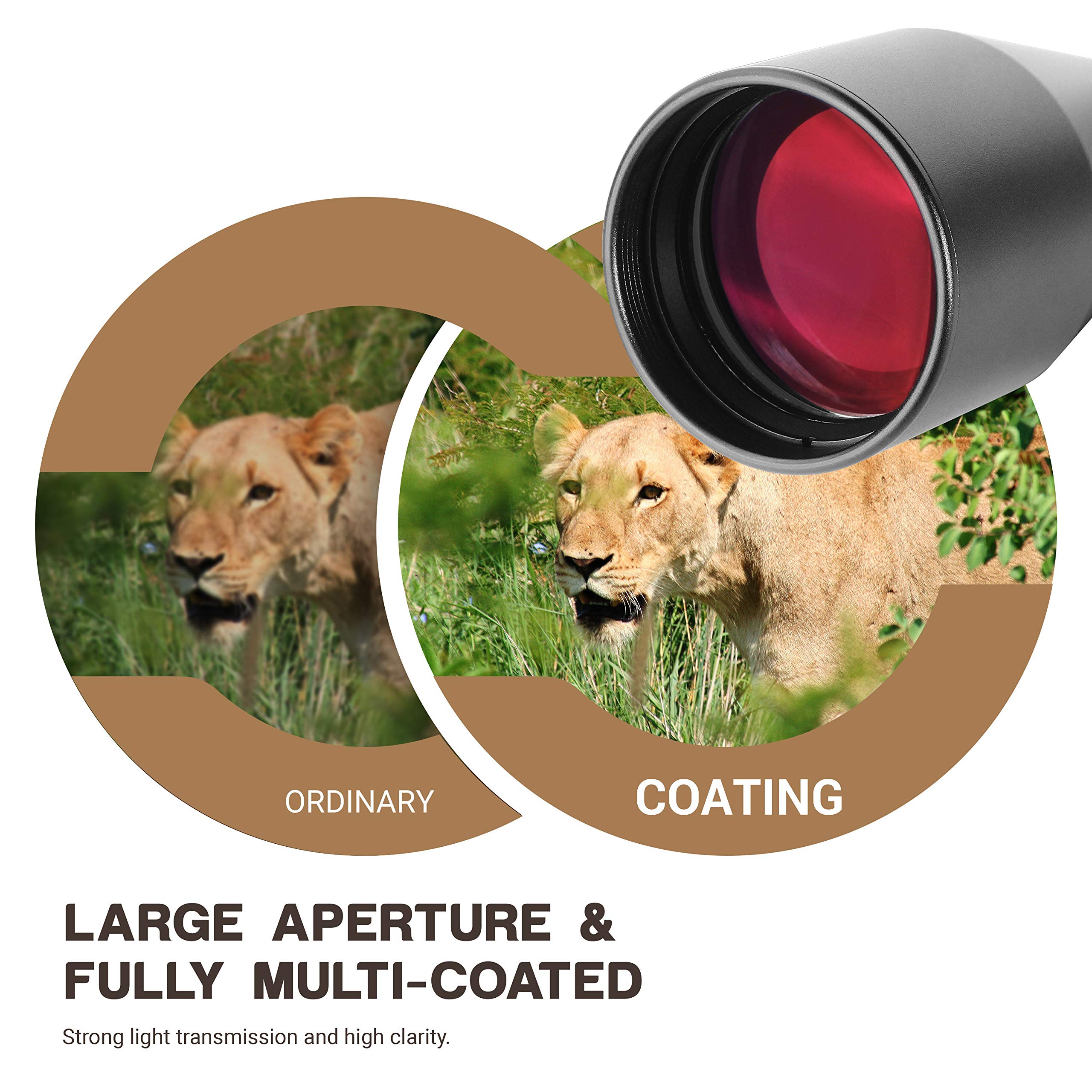 Lunette De Visée 3-9x44 Pour Airsoft/chasse - Imperméable, Réticule - Avec Bouchons De Protection Rabattables