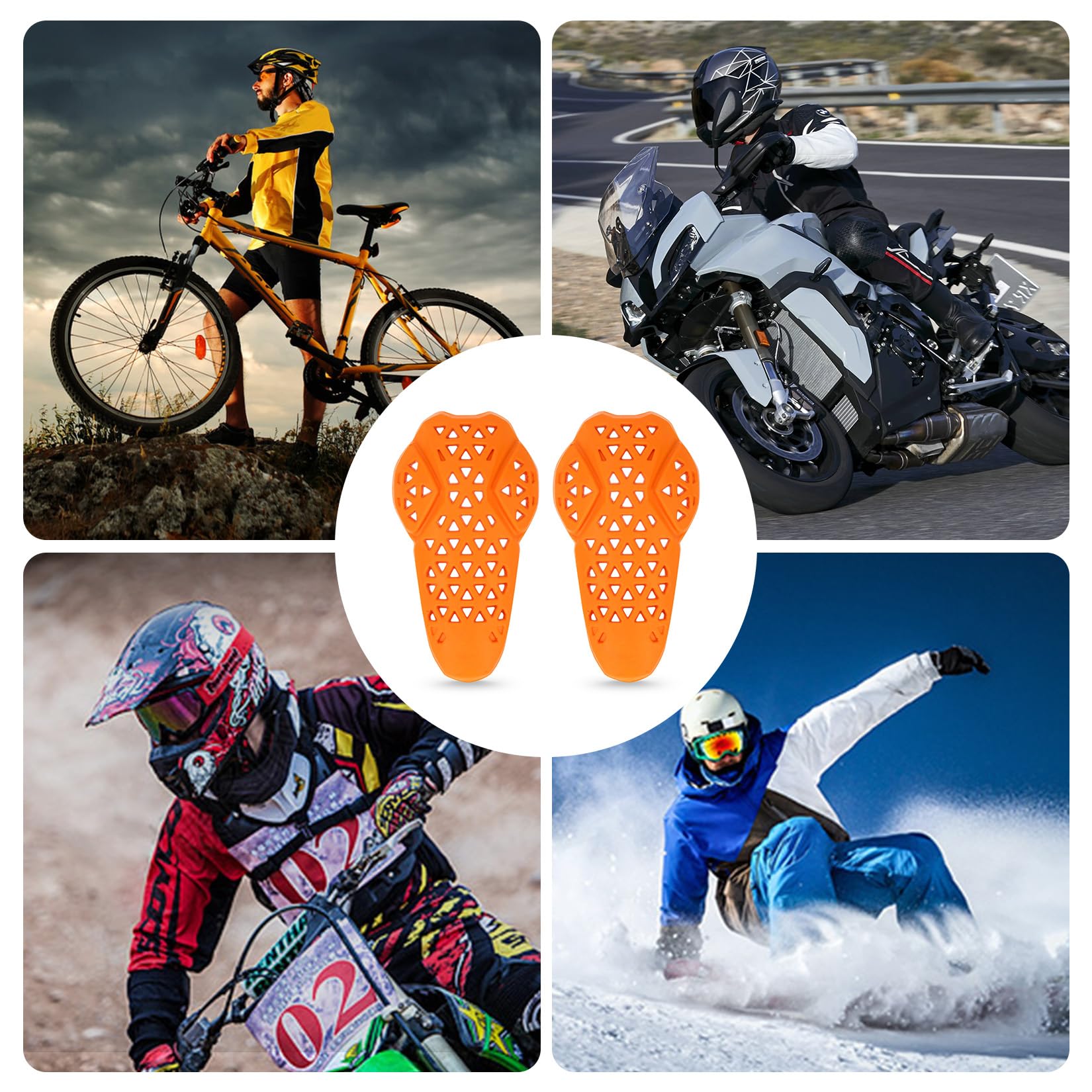 PSLER CE1 Rückenprotektor Motorrad CE2 Schulterprotektor Ellbogen 5PCS | CE2 Protektoren Motorrad Sicherheit und Schutz