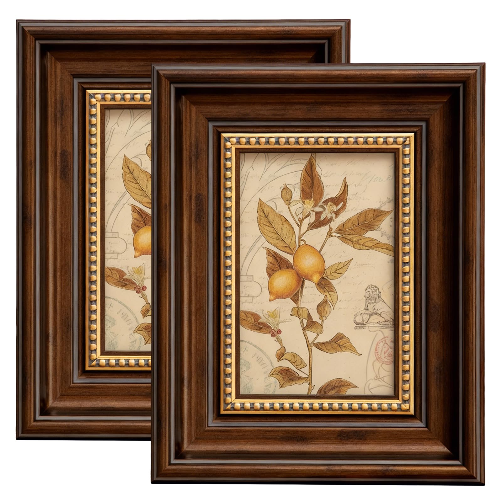 2Pcs Vintage Photo Frames, 6x4 Shabby Chic Retro Picture Postcard Frames