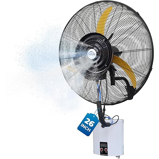 HAVAI 26 BLDC Wall Mount Mist Fan 450 Sq Ft Coverage 12 12L