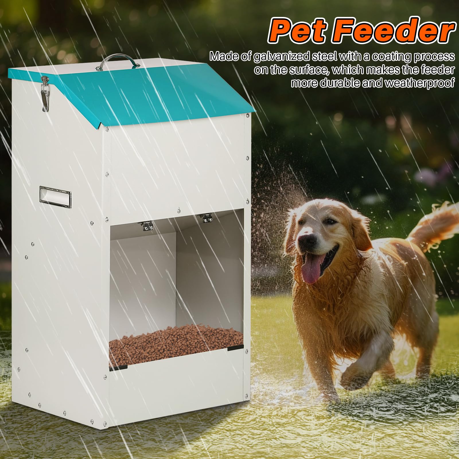 Dog Feeding Station Svauoumu Large Dog Feeder - 11kg Capacity Automatic