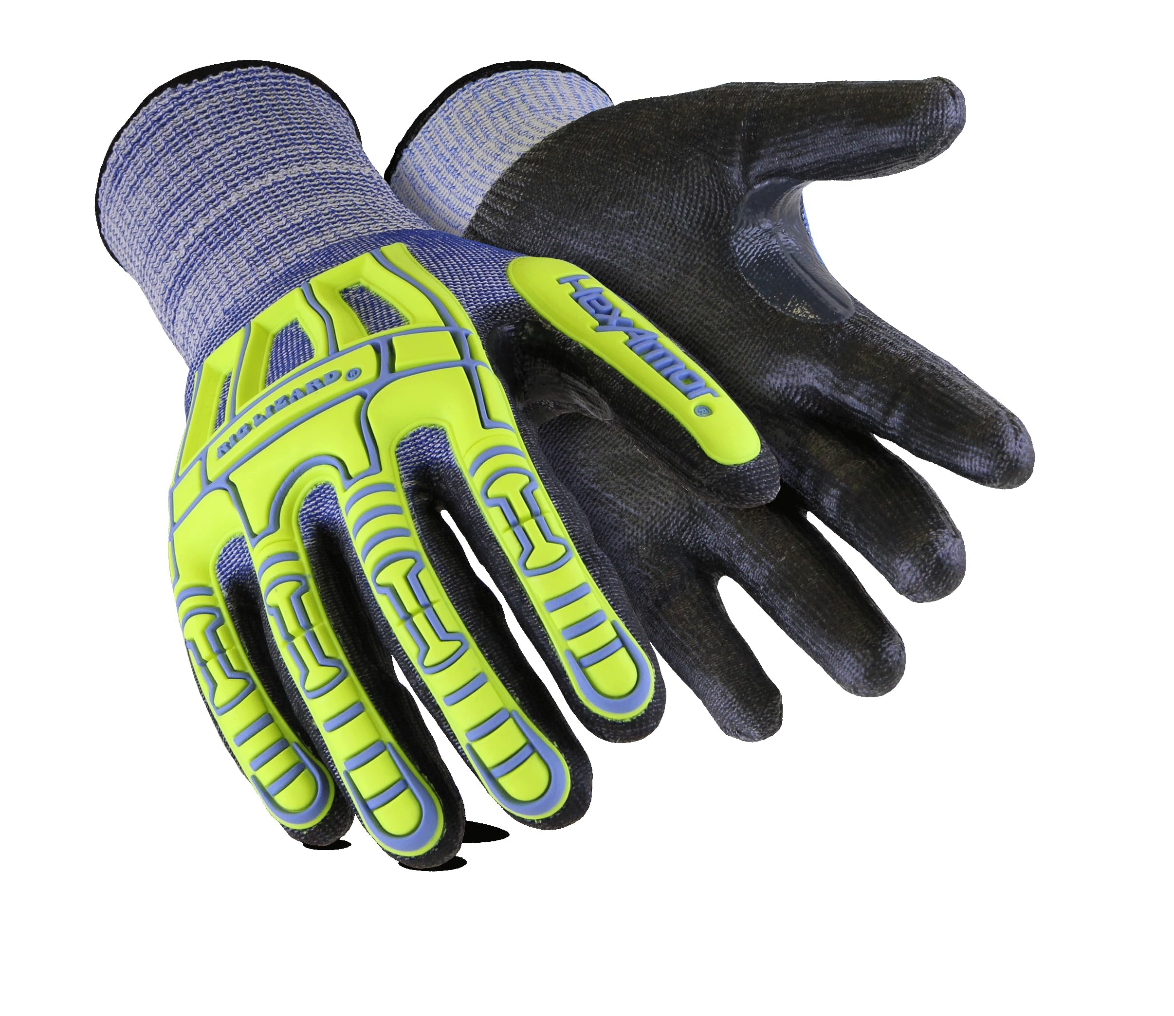 HexArmor Cut-Resistant Impact Protection PU Palm Work Gloves 12-Pack | Rig Lizard Series 2095 | Small