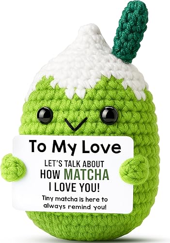 Miniatura 19 de Affirmations Crochet Matcha Buddy - Regalo de cumpleaños positivo para mujeres, amigas, mejores amigas, compañeras de trabajo, jefa, regalo