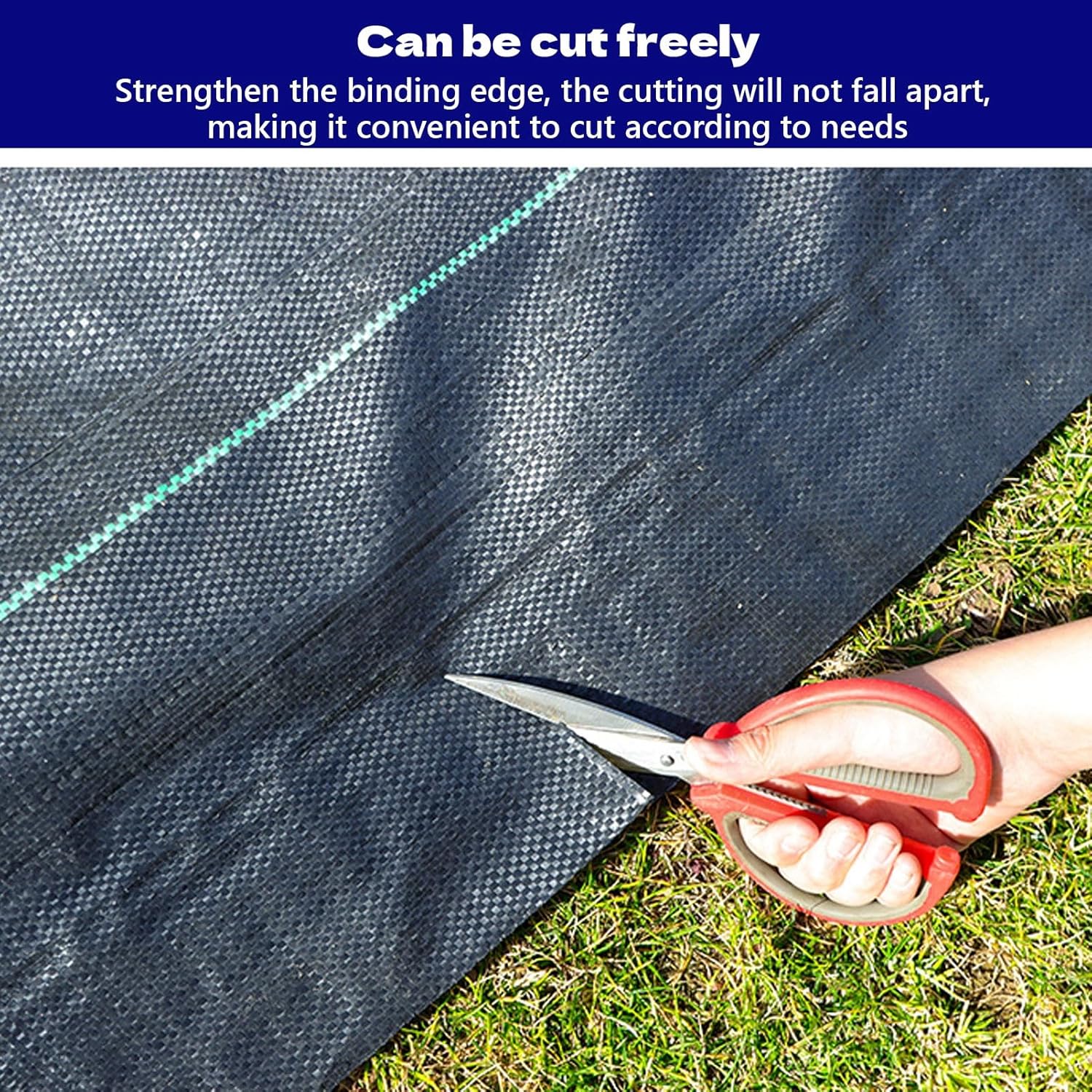 Weed Blockr Fabric Roll Heavy Duty Landscape Fabric Ground Cover Gardening Mat Weed Barrier Control Cloth, Easy Setup(0.5x200m)