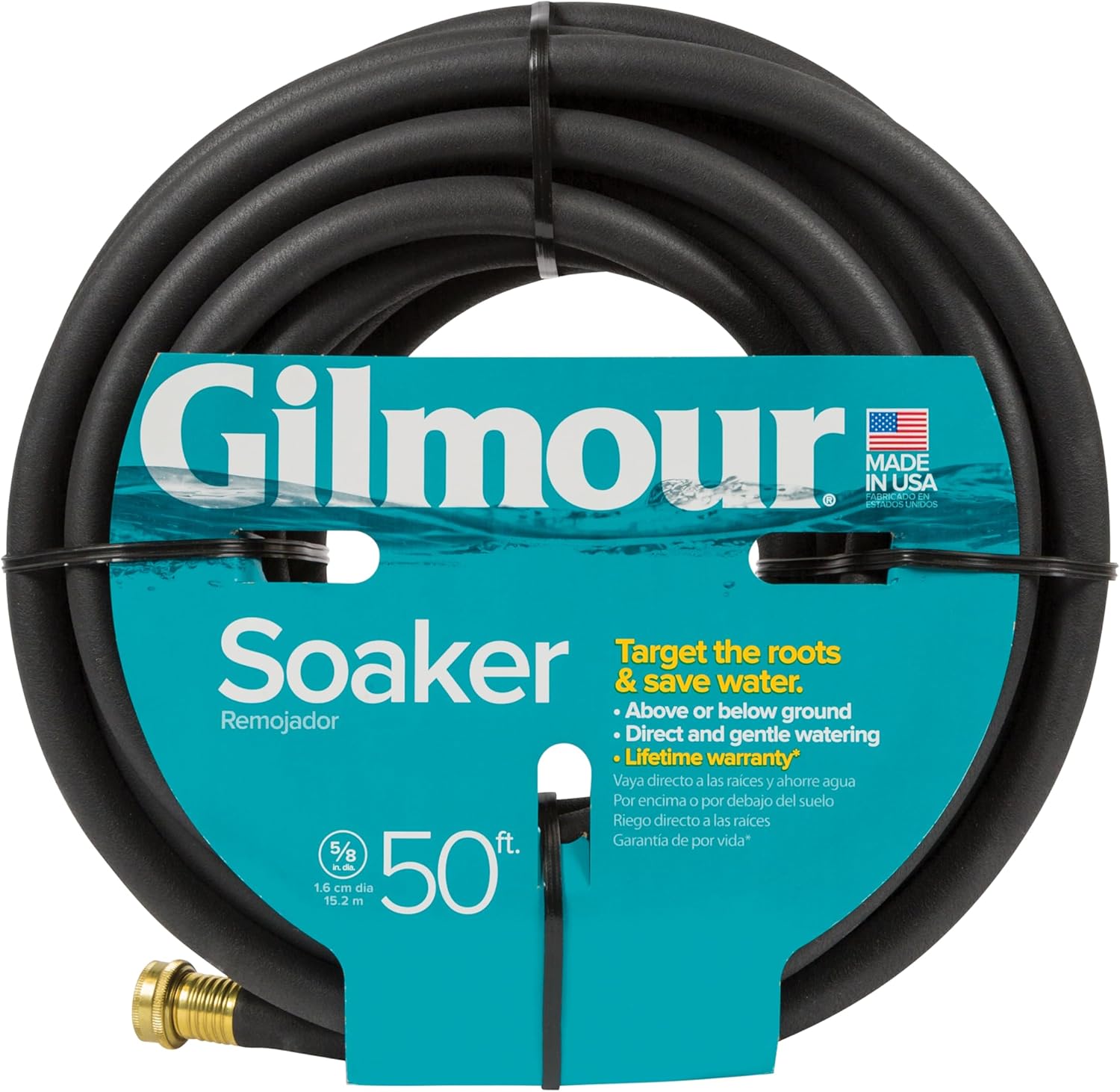 Gilmour 5/8" x 50' Round Weeper Soaker Hose for Garden Beds, Drip Irrigation Outdoor Hose, Flexible Garden Hose for Vegetable Gardens, Flower Beds, Lawns, and Orchards - Thumbnail 4