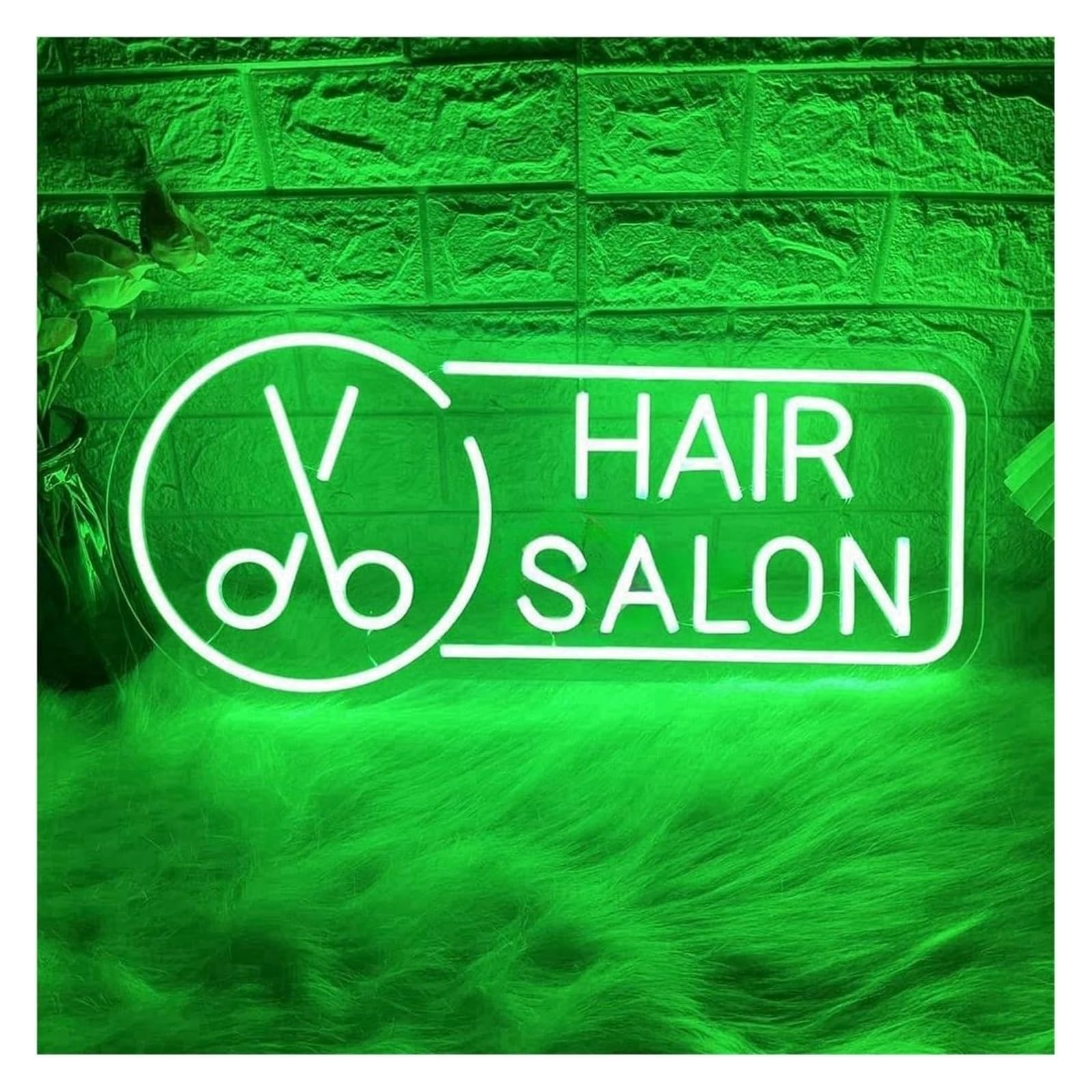 lampe au néon Pour la décoration lumineuse au néon salon de coiffure alimenté sans pile enseigne pour magasin lumières adaptées