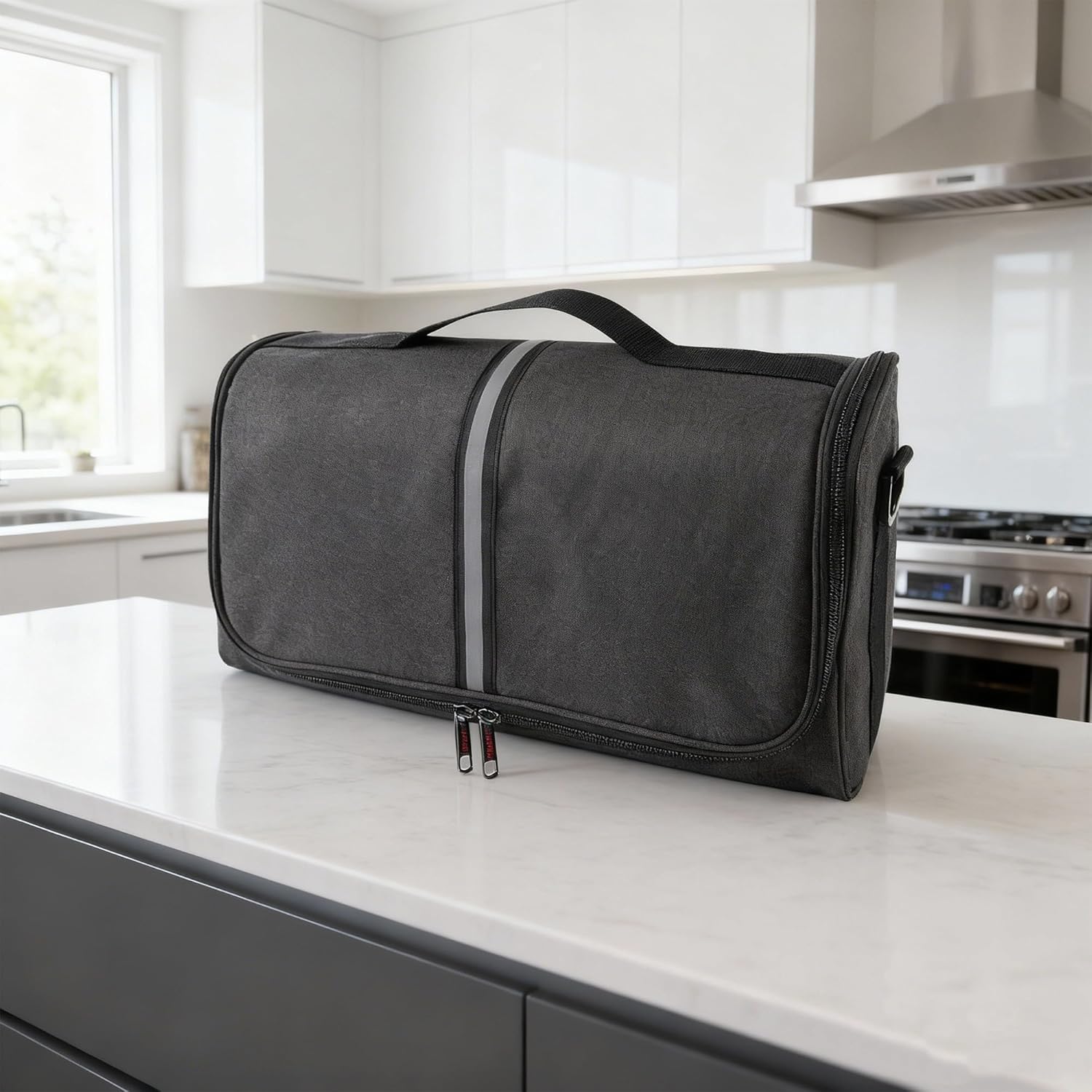 Toaster Storage Bag Compatible with bella 2 Slice Slim Toaster, Waterproof Heatproofant Dustproof Protective Case Heavy Duty Bag -Dark Gray