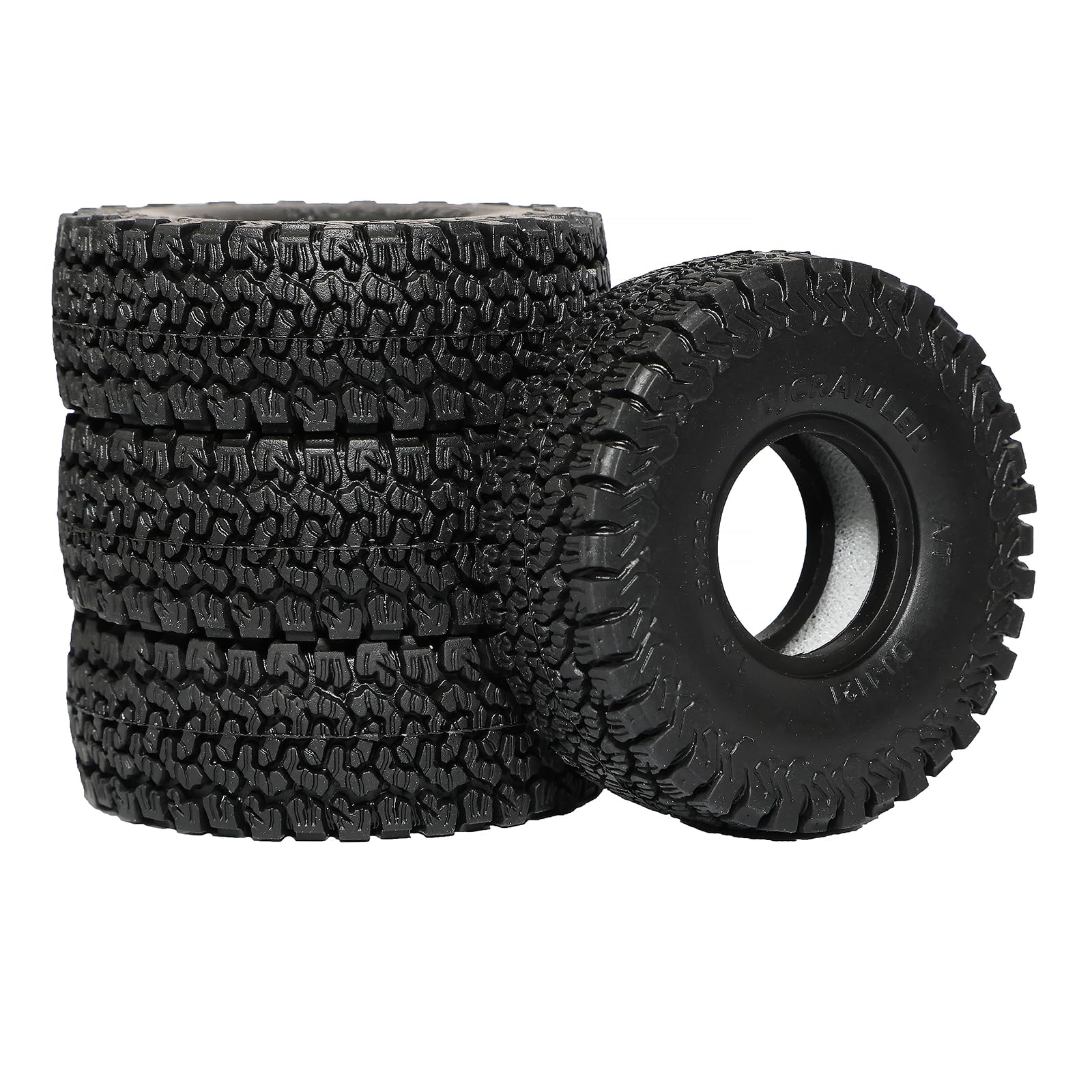DJCRAWLER 1.0 Inch Sticky Soft Tires for TRX-4M 1/18 1/24 SCX24 Wheels Upgrades, High Viscosity RC Crawler MT Rubber Tyre