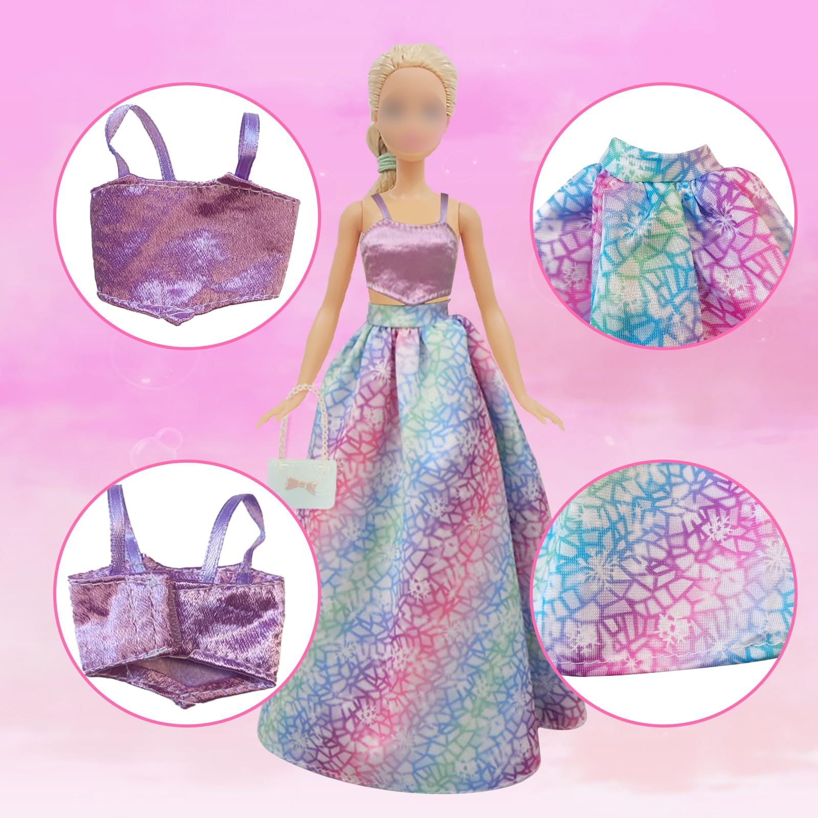 Chelsea Doll Clothes 42-Piece Doll Clothes Set – 10 Dresses 32