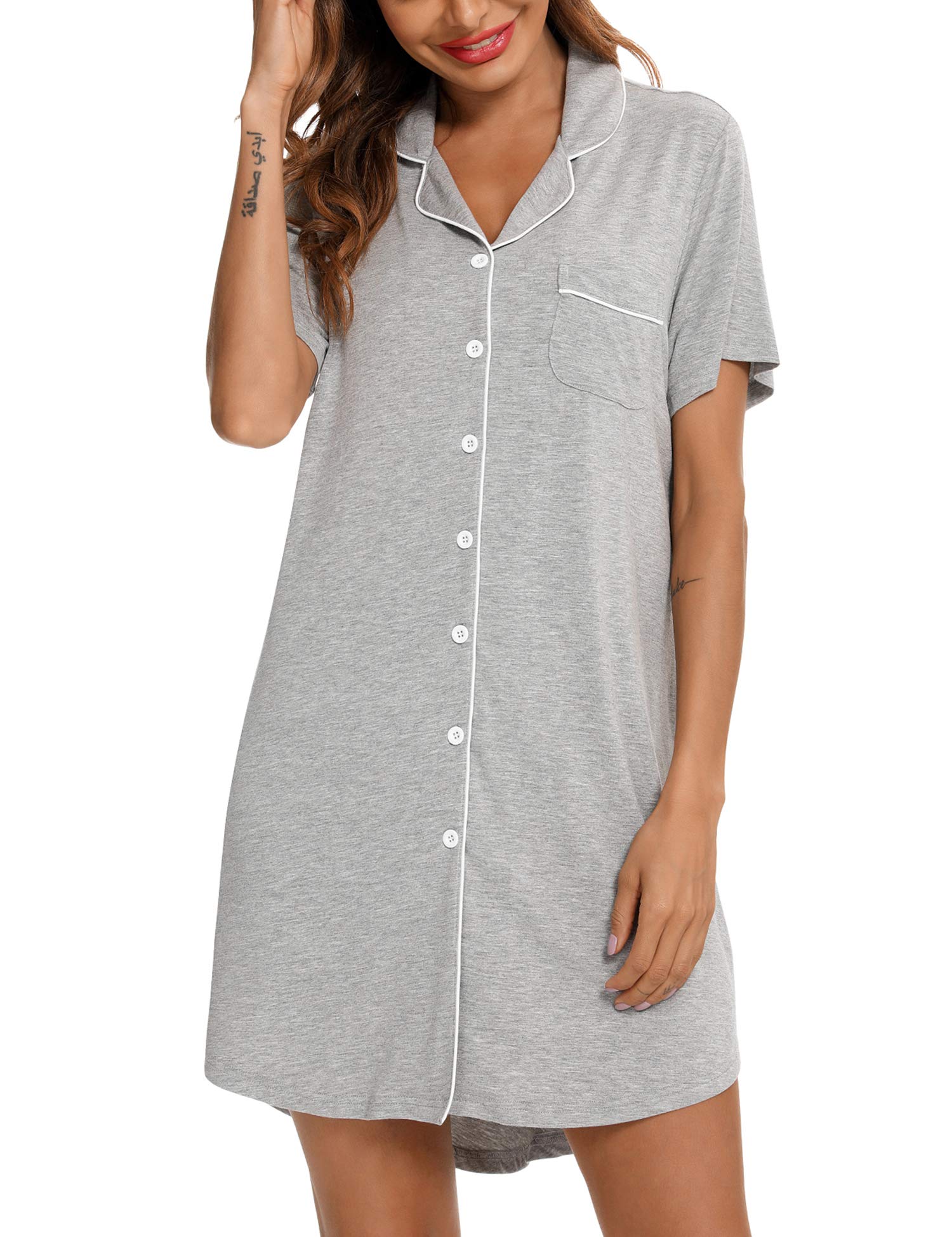 Senert Button-Down Nightgown