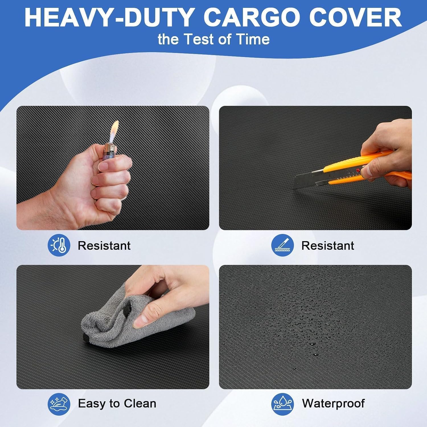 Cargo Cover for Mazda CX-5 2017-2025 Accessories Retractable Trunk Cover Security Shielding Shade Cargo Luggage Cover Trunk Privacy Protection Carbon Fiber Texture, Fit No Gap