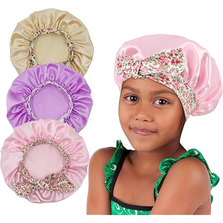 M & M Headgear Kids Satin Bonnet – Satin-Schlafmütze Für Kinder, Schonend Für Locken Und Haare