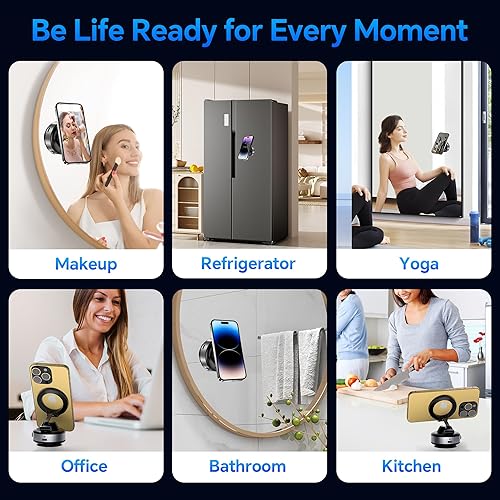 Miniatura 8 de Magsafe - Soporte de teléfono para tu coche Mini Z plegable con ventosa eléctrica, soporte para automóvil, ideal para viajes, gimnasio, espejo,