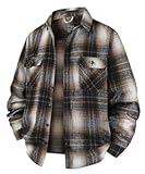 Men's Flannel Shirts Button Down Plaid Shirt Jacket for Men Flannel Shirt Jacket with Pockets