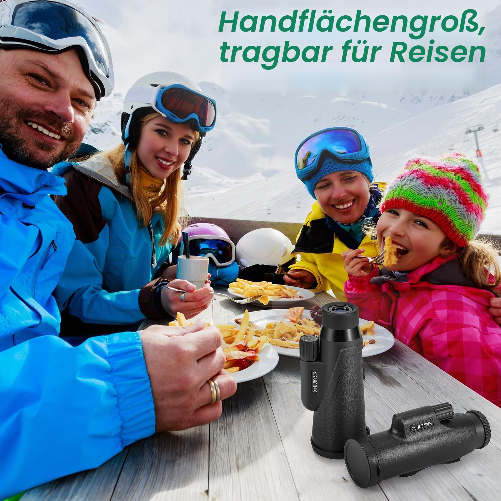 HD 8 x 42 Monokular – mit optischem HD-System, verbesserter Griffigkeit, wasserdicht, beschlagsicher, stoßfest, komplett mit GlassPak