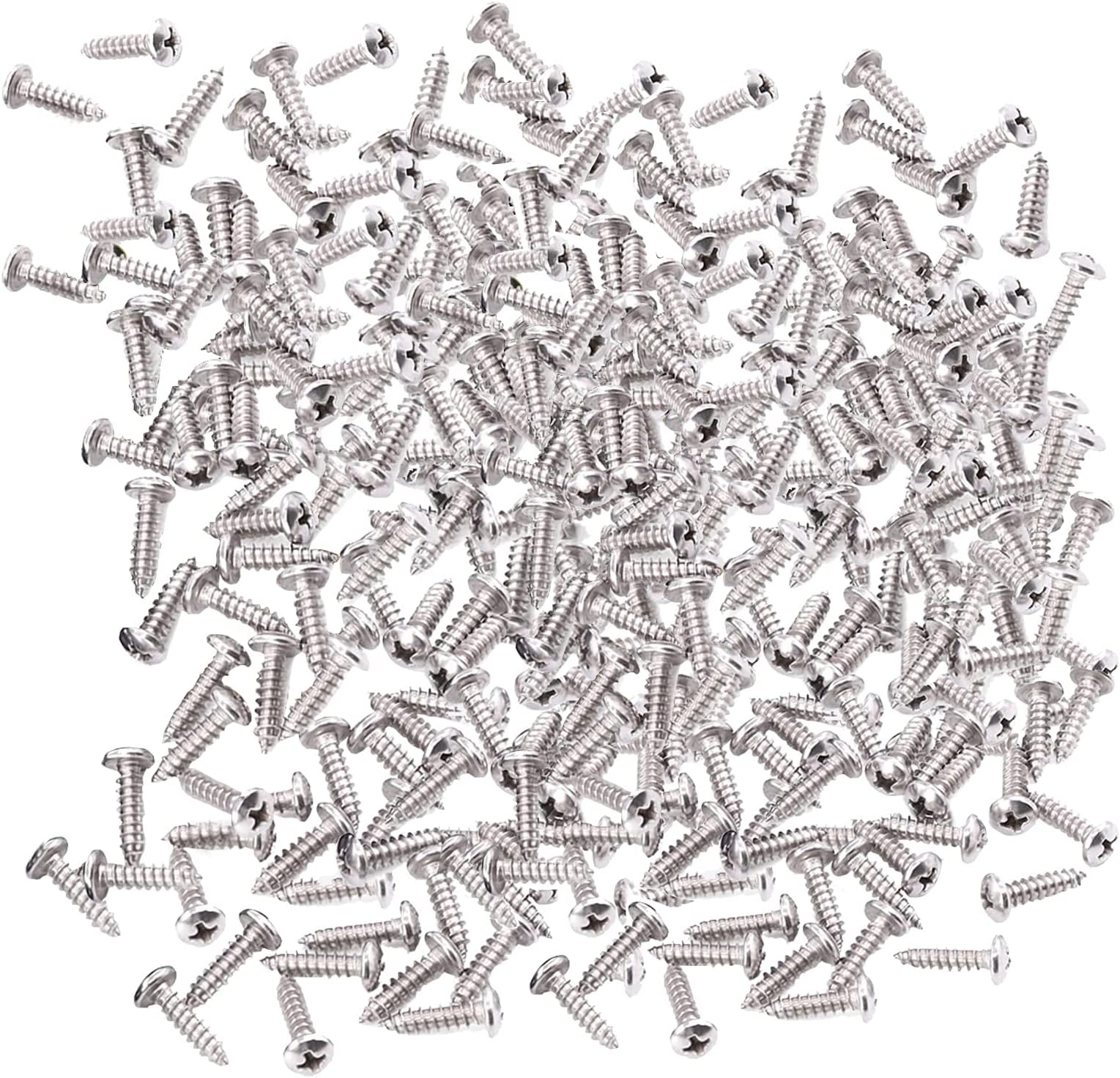 100 Pcs Fence Wire Agricultural Fencing Screws, Stainless Steel Screw for Mount Welded Wire to Vinyl, Wood or Metal Fence