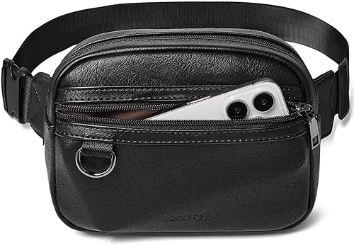 Miniatura 14 de Riñoneras de 2L para Mujeres Bolsa Cruzada de Cinturón Bolsa de Cuero Sintético Riñonera Bolsa de Cintura Bolsa Bandolera Bolso Viaje Senderismo