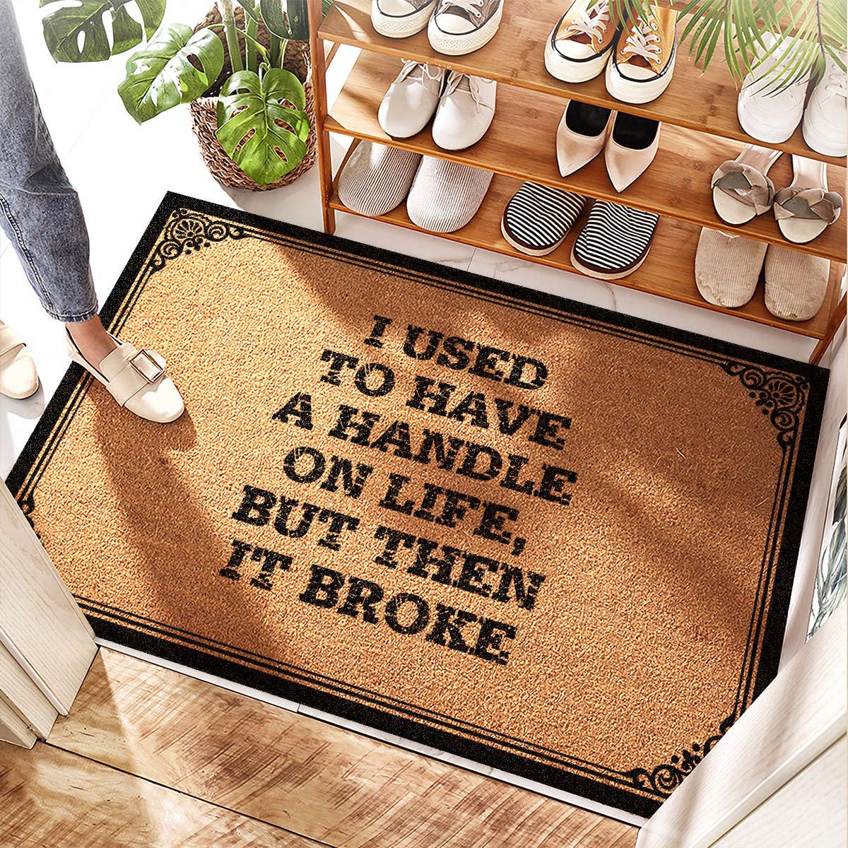Paillasson de coco Welcome message humoristique tapis accueillant 50x80cm