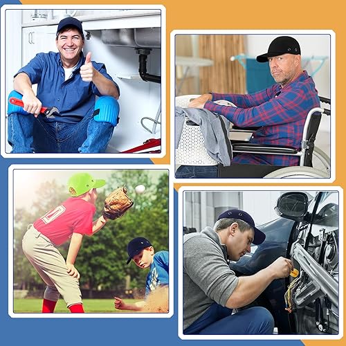 Miniatura 5 de Henoyso 3 piezas de gorra de béisbol estilo casco de seguridad transpirable ligero sombrero de seguridad para hombres y mujeres, cómodo gorro de