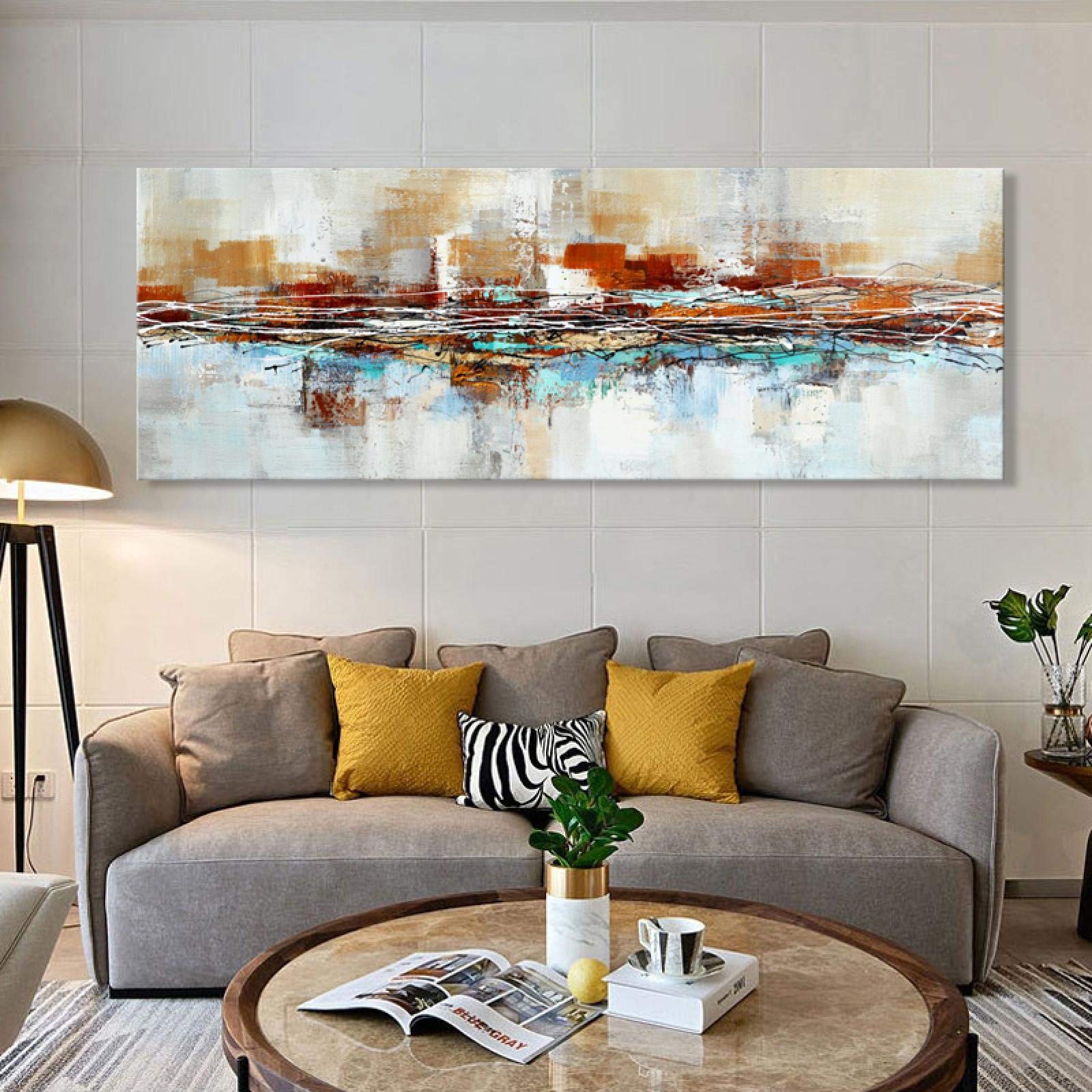 3-teilige Leinwand-Wandkunst – Handgemalt, Schwarz & Gold, 40,6x61 Cm, Gerahmt, Modern