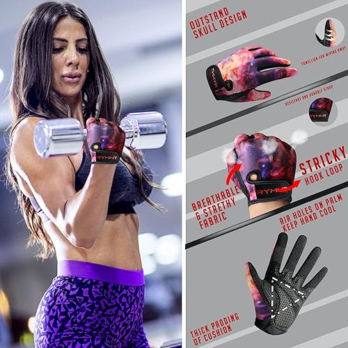 Miniatura 3 de ZEROFIRE Guantes de entrenamiento para mujeres y hombres, guantes de levantamiento de pesas con protección completa de la palma y agarre extra para