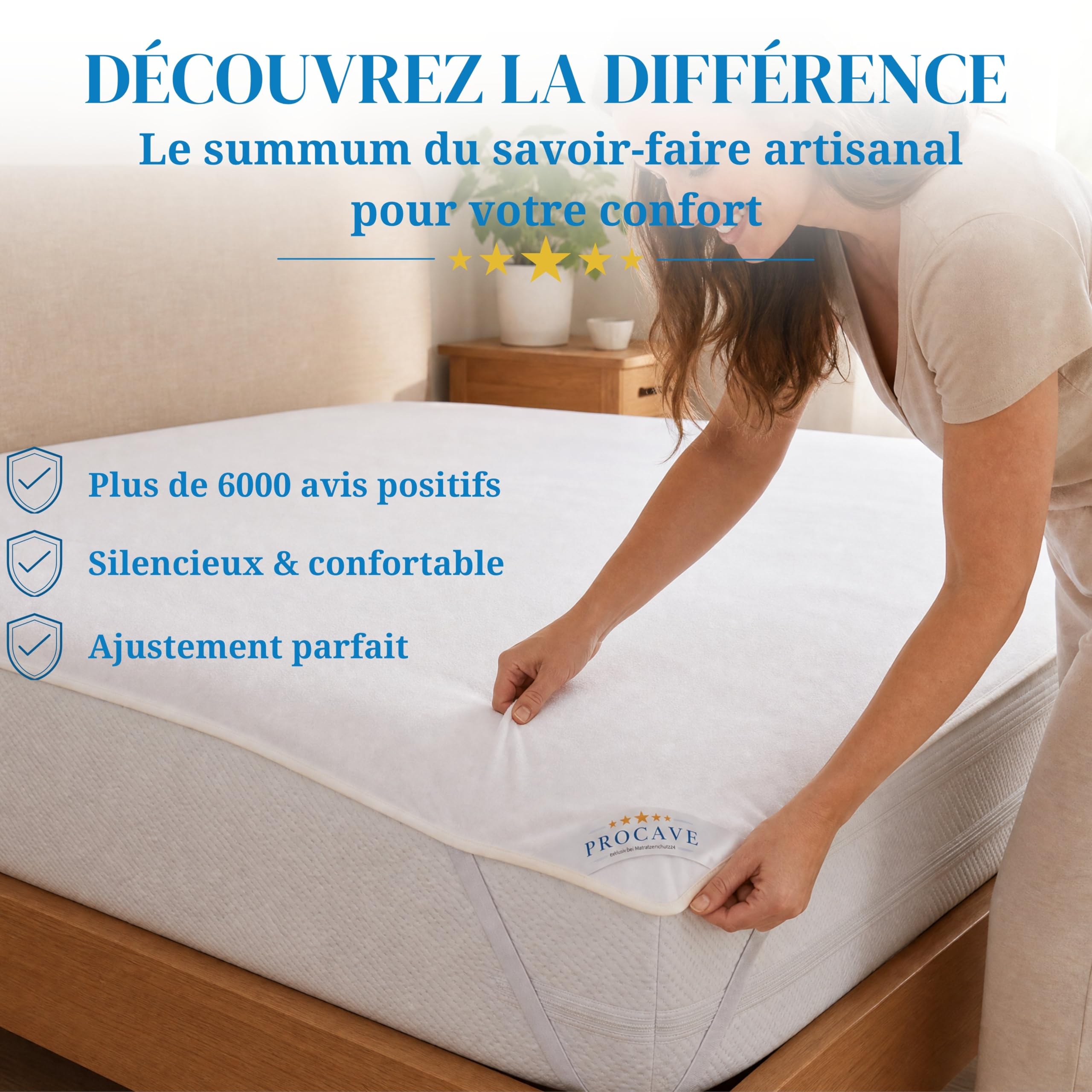 PROCAVE | protège-Matelas imperméable dans des Tailles différentes | alèse imperméable en Molleton | fabriqué en Allemagne | protège-Oreiller| 160x200 cm