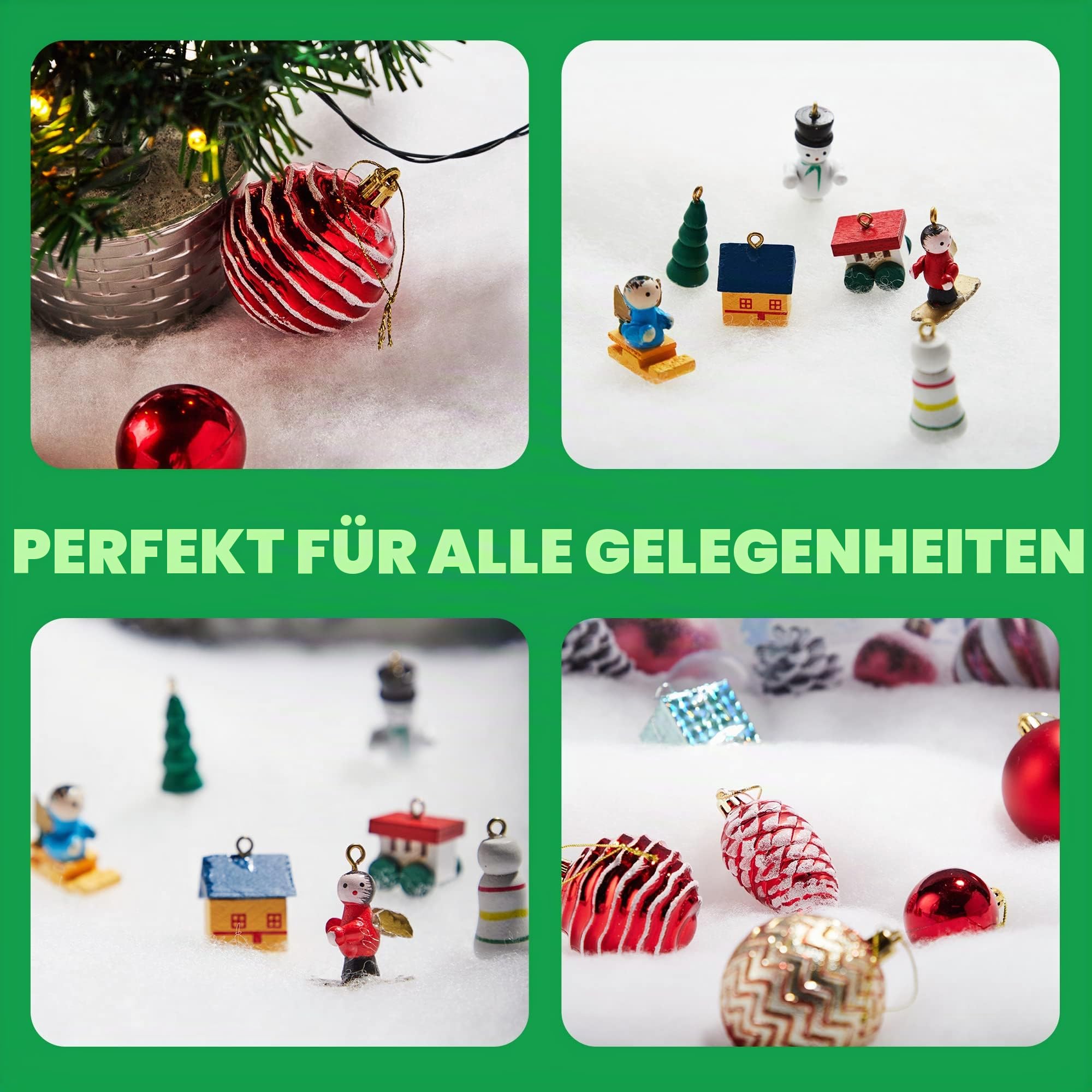 JOYIN Weihnachts-Schneedecken-Rolle (90 x 2,4 m, 1 Stück) für Weihnachtsdekoration, Dicke, weiße weiche und künstliche Schneedecken für Weihnachtsdekoration, Weihnachtsbaumdekoration,