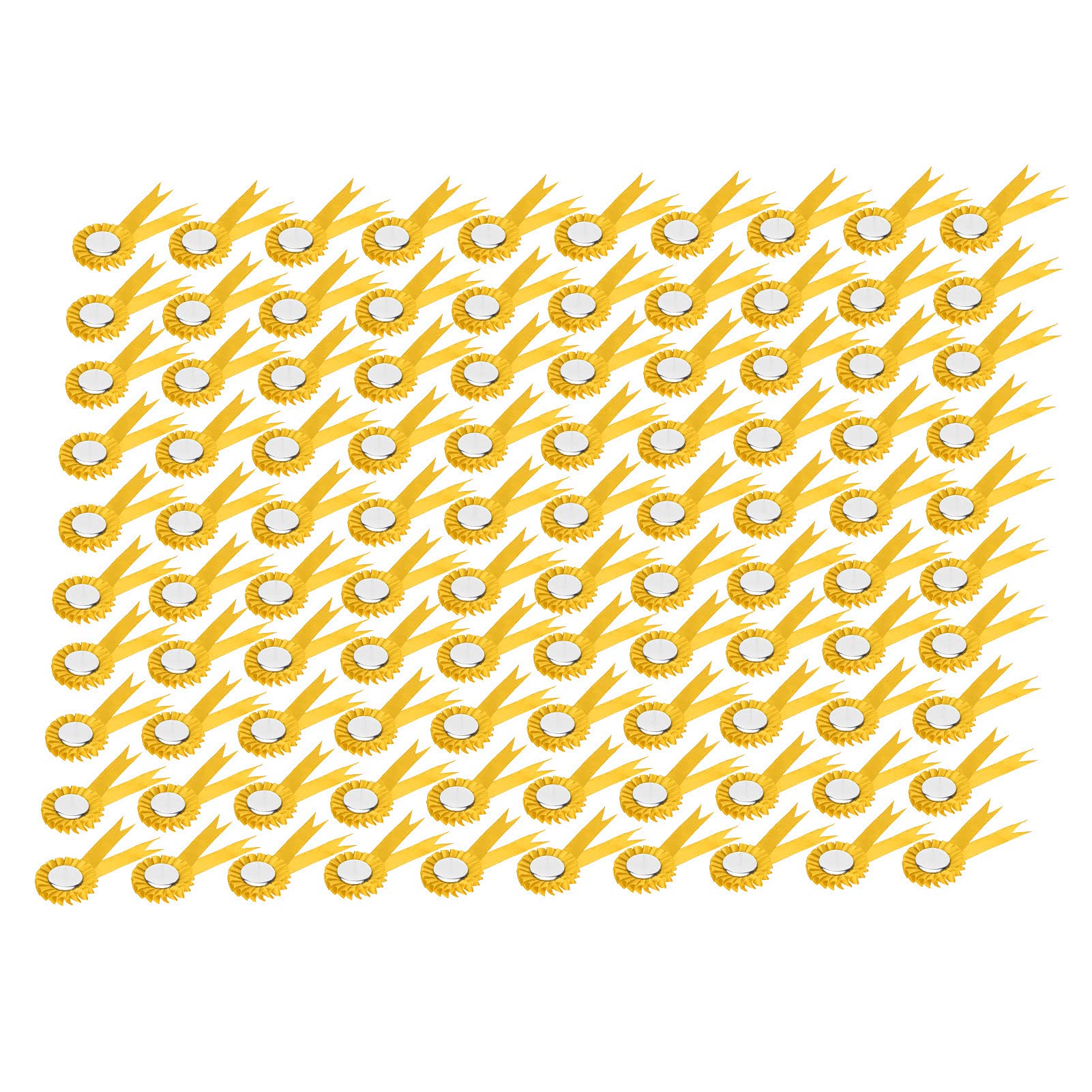 100 Set Robuste Anstecknadeln aus Weißblech Zum Selbermachen von Anstecknadeln für Hochzeiten, Partys, Weihnachten, Frühlingsfest (Gelb)