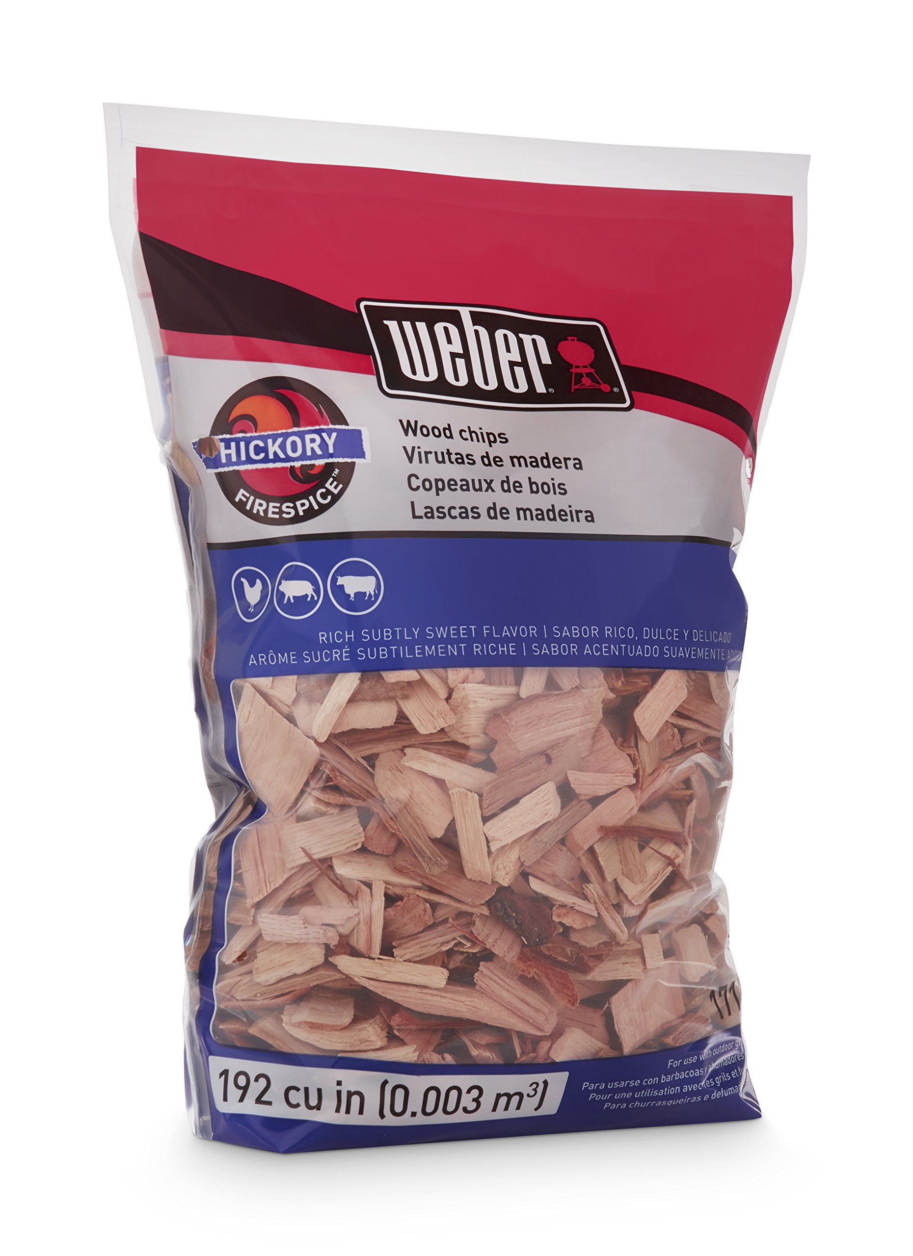 Weber -Stephen Products 17143 Hickory-Holzspäne, 0,003 Kubikmeter