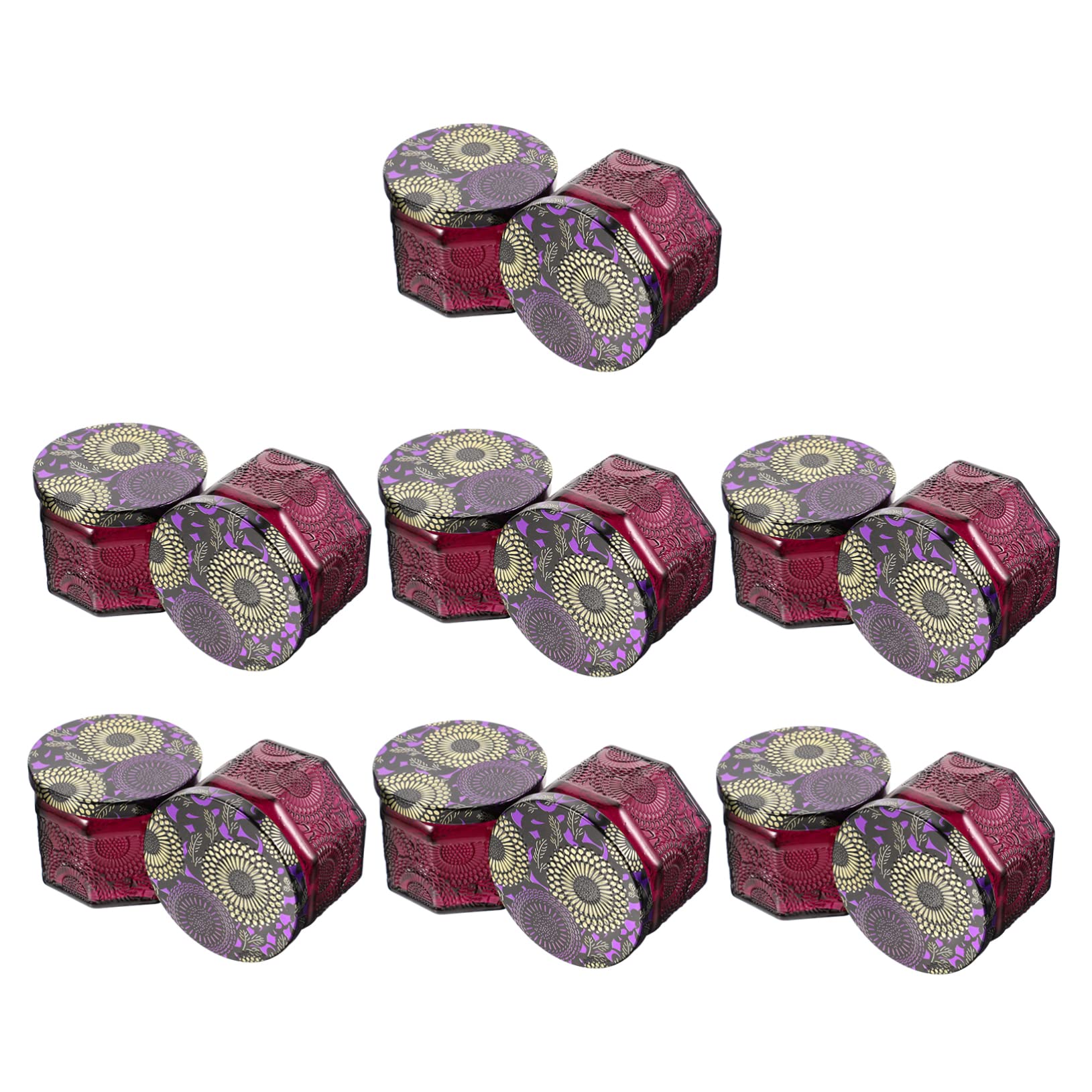 IWOWHERO 14pc Glass Candle Jar DIY Scented Tin Clear Storage Jar with Lid Home Decor Perfect for Parties