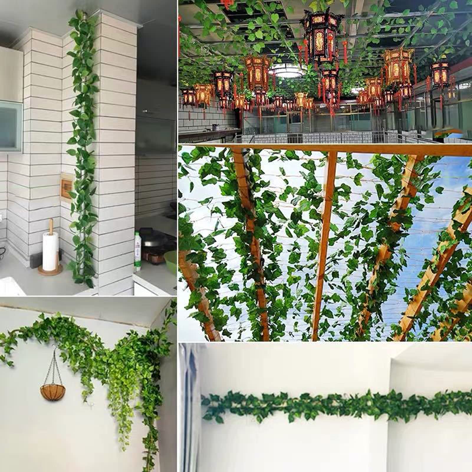 Amazon.de: BAILR Efeu Pflanze Zimmer, Efeu Knstlich Aesthetic Efeu Pflanze  Drauen, fr Hochzeit, Wand, Garten,Weihnachts Dekoration