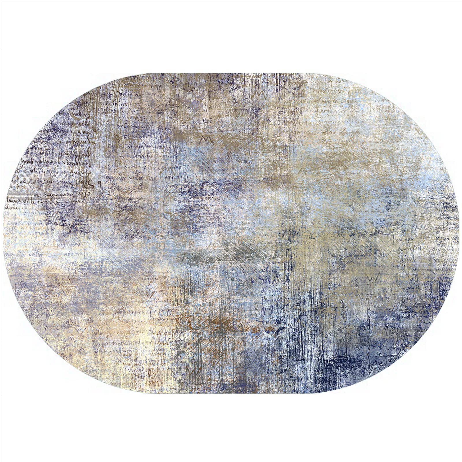 Tapis antidérapant ovale 100 x 160 cm pour sol glissant