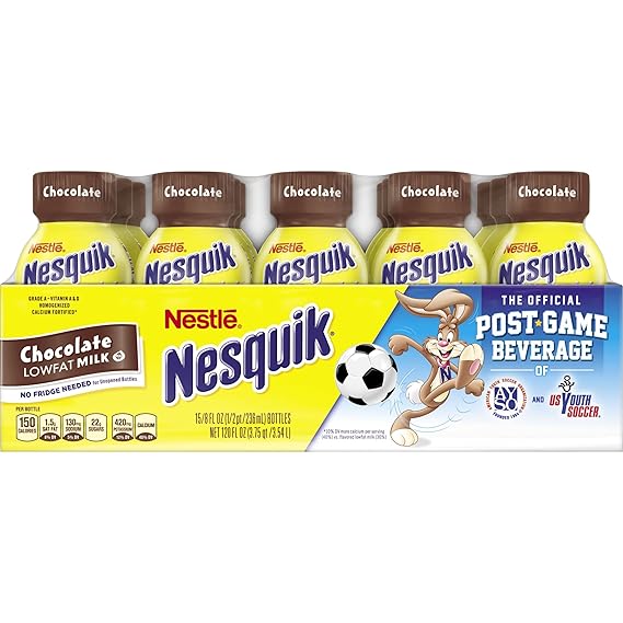 Nesquik Ready to Drink Chocolate Milk, 8 Ounce, 15 Count