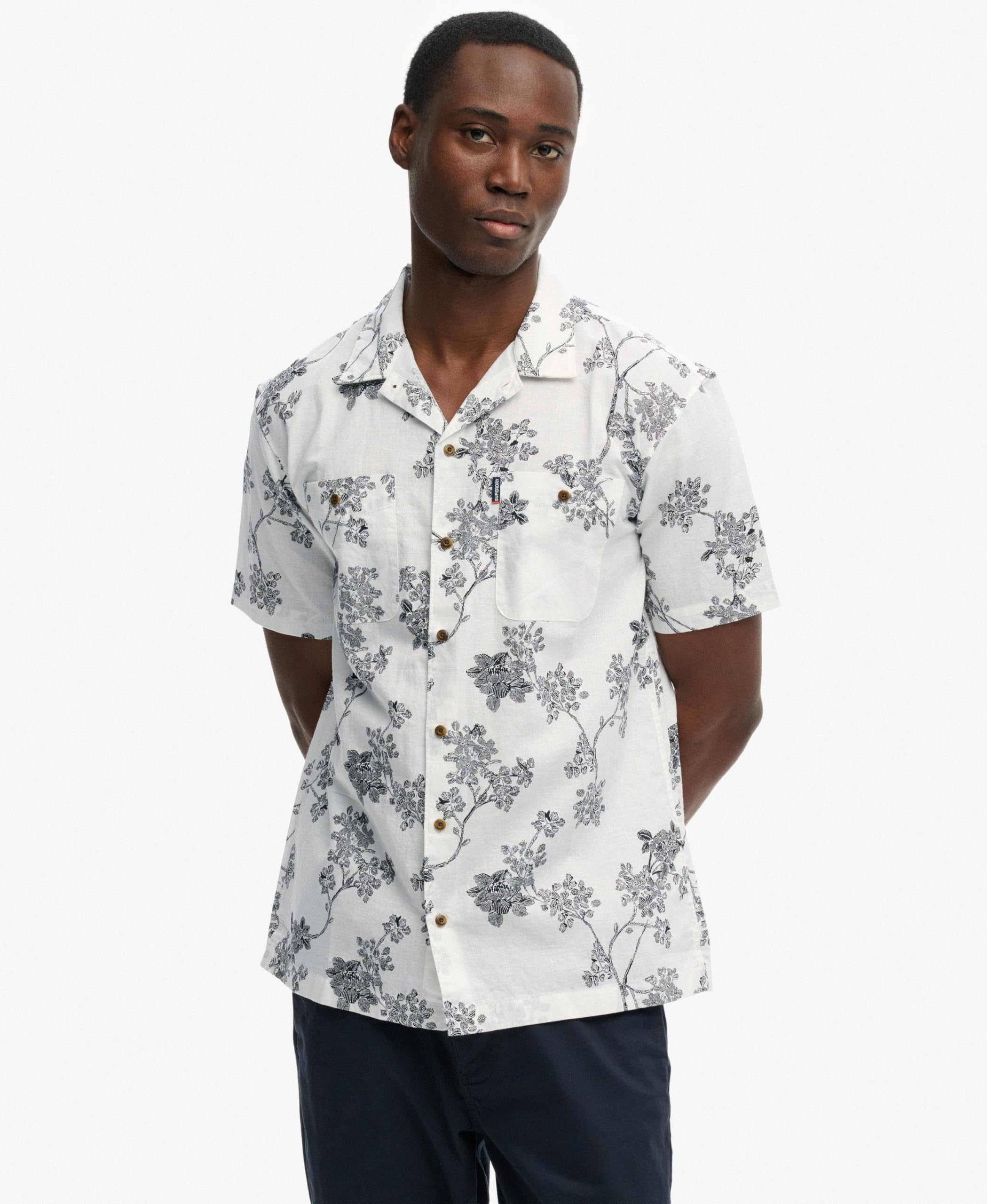 Superdry Herren Kurzärmeliges Strandhemd