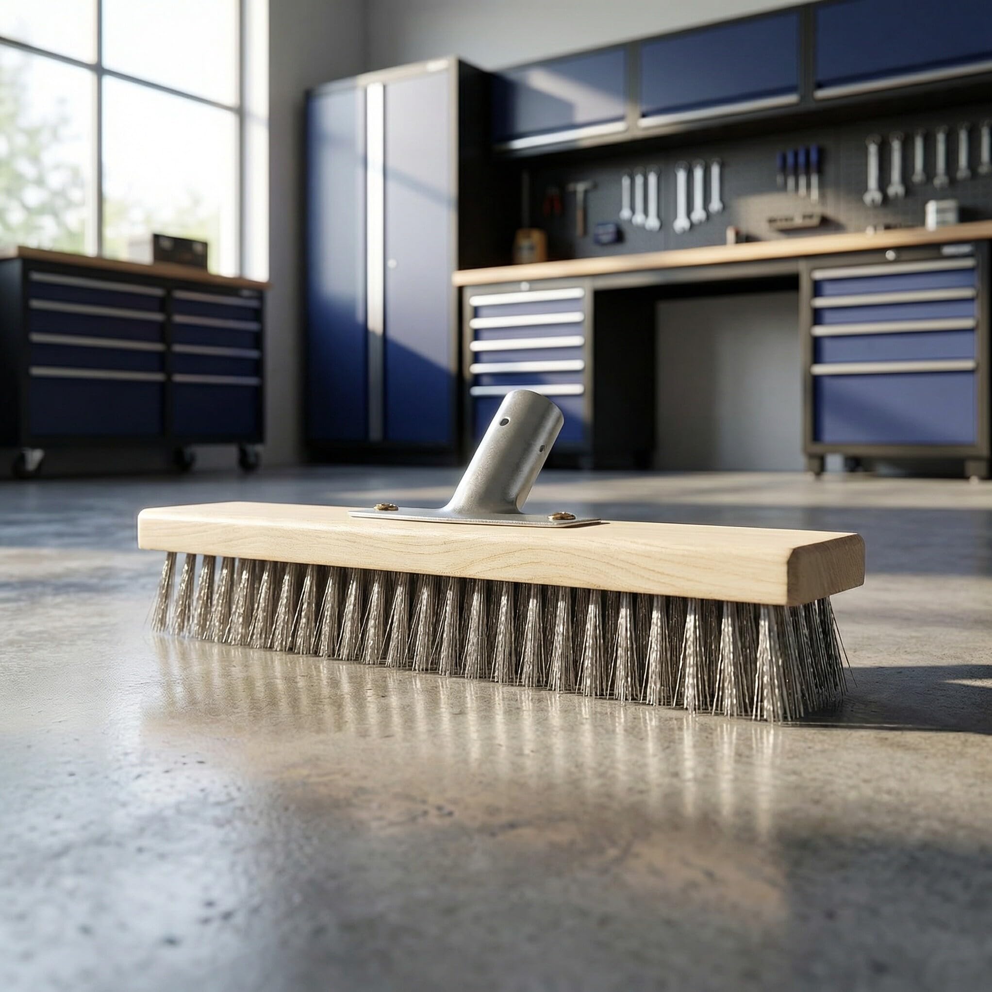 Spazzola per Pavimenti a Filo 2 Pezzi in Acciaio Inox