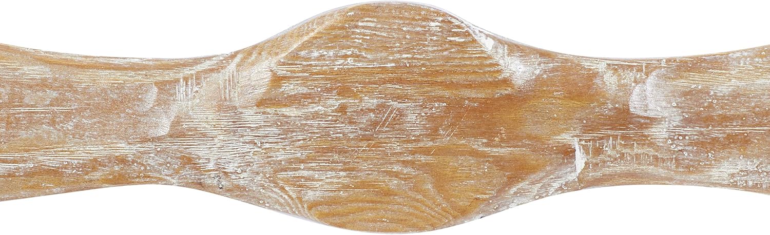Deco 79 Wood Airplane Propeller 2 Blade Wall Decor with Aviation Detailing, 47" x 2" x 4", Brown
