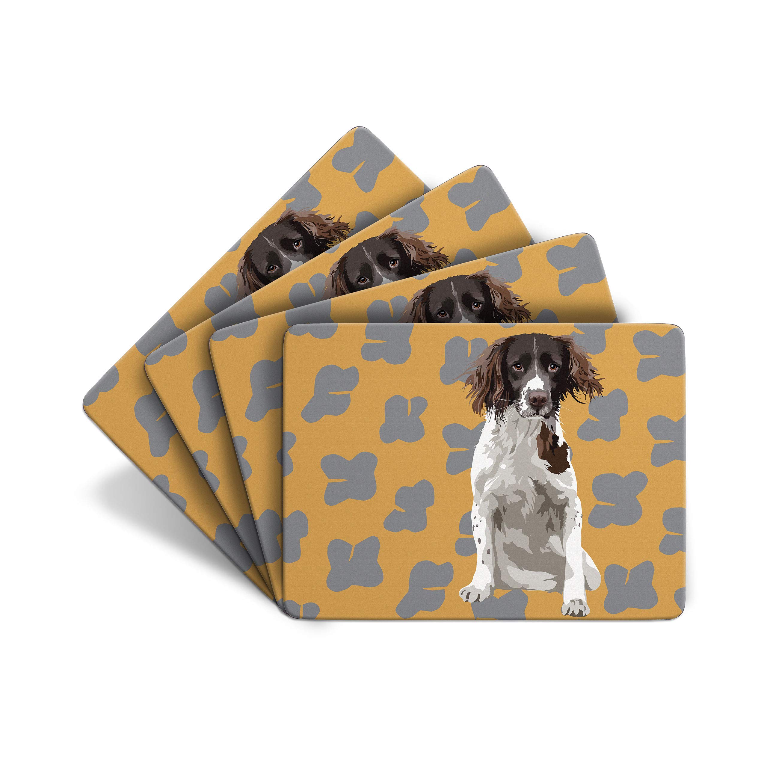 Springer Spaniel - Set of 4 Table Mats - Leslie Gerry Animal Gifts