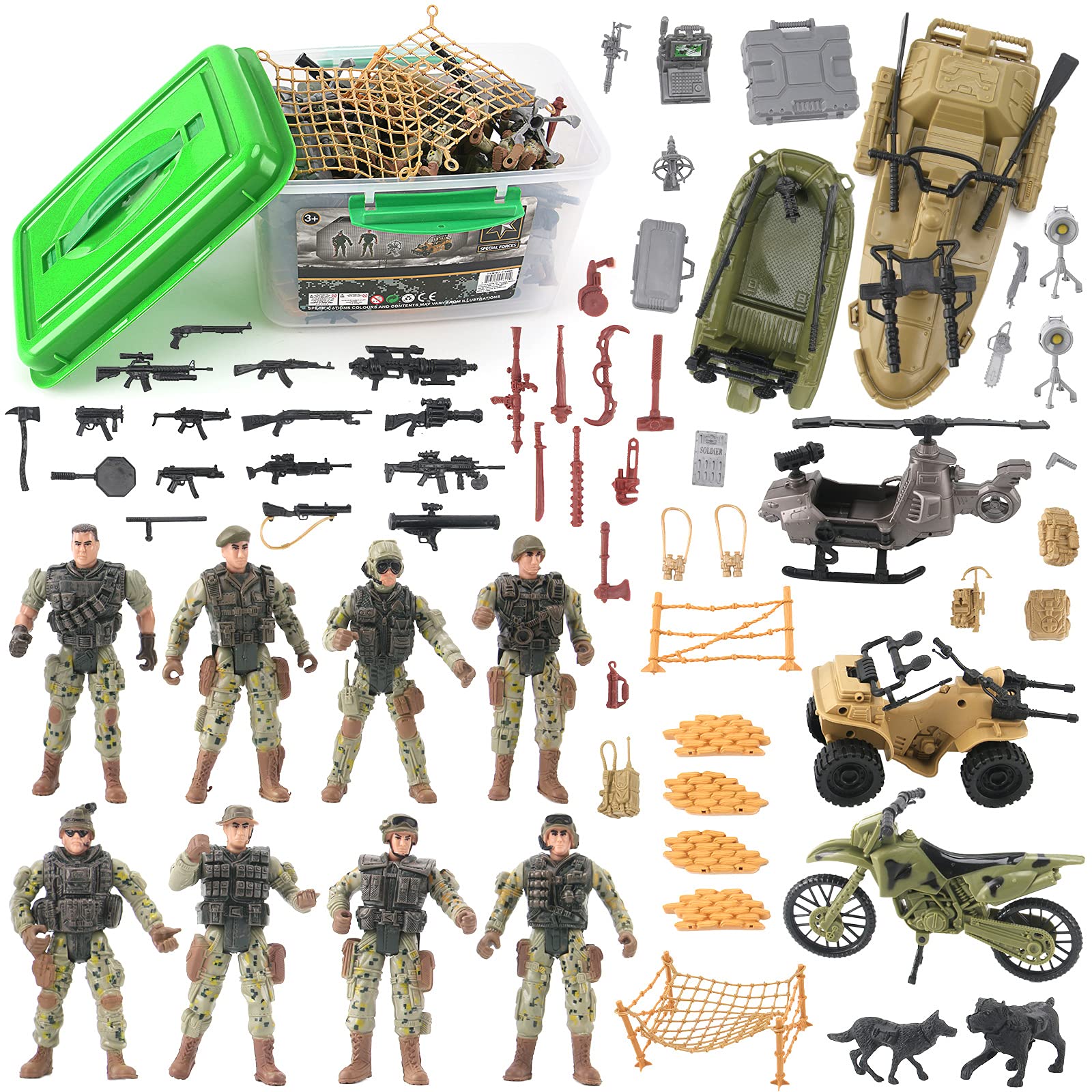Buy Army Special Forces Action Figures Soldiers Vehicles & Accessories Toy Combat Mega Playset