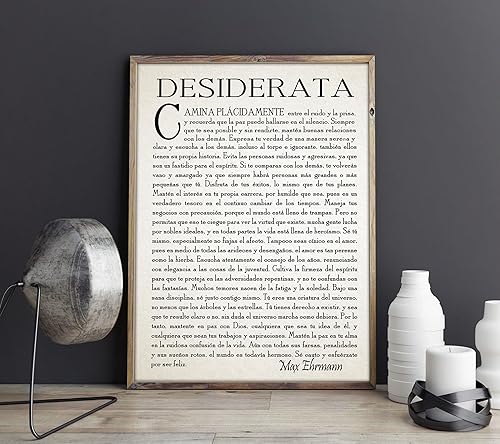 Miniatura 3 de Wallbuddy Poema Desiderata en Español Desiderata Poster de Poesía Desiderata Regalo de Graduación Poema para Estudiante Graduado por Max Erhmann