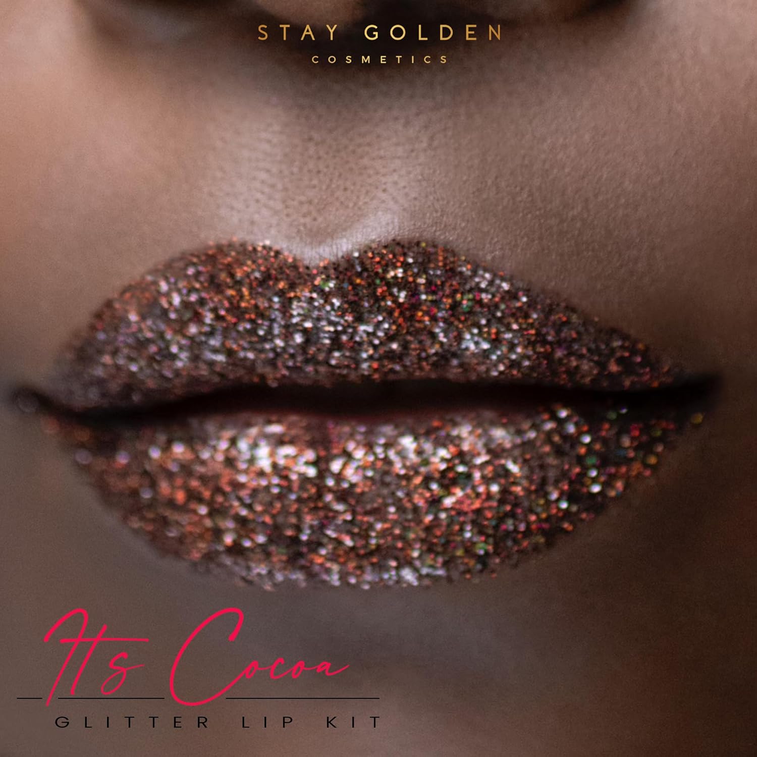 SG STAY GOLDEN COSMETICS It's Cocoa Glitter Lip Kit without Lip Liner, Smudge Proof, Long Lasting 2oz - Image 4